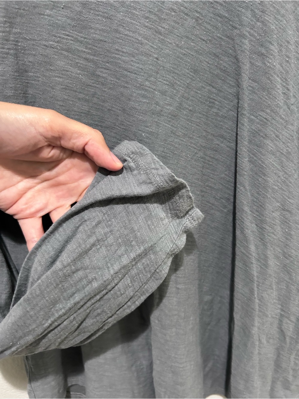 Standard James Perse Light Gray Long Sleeve Crewneck Top - Picture 5 of 6